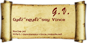Gyöngyössy Vince névjegykártya
