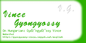 vince gyongyossy business card